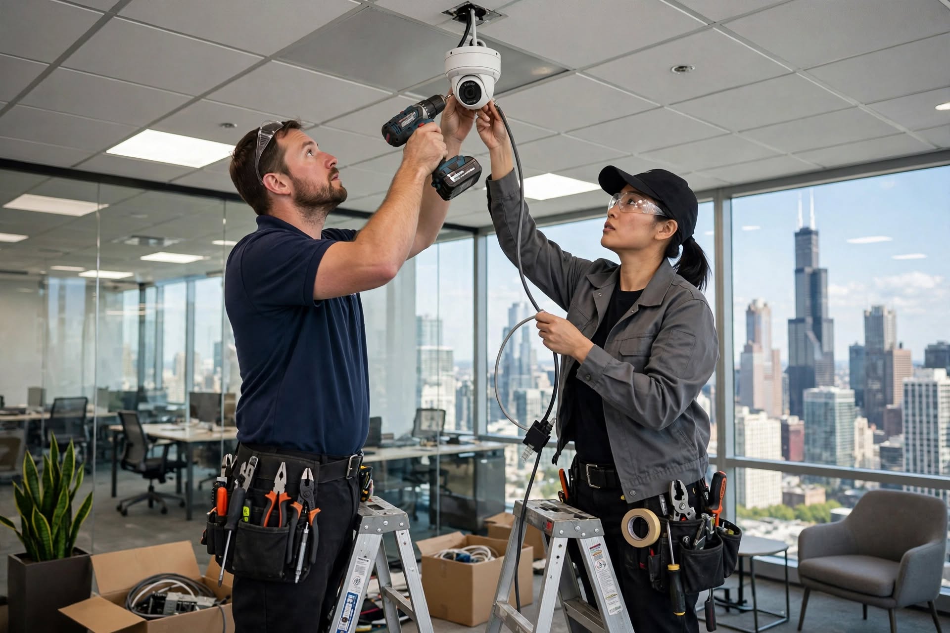 Who Installs Commercial Security Cameras in Chicago